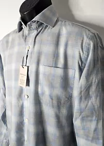 New Peter Millar Summer Soft Shirt Size Small Blue Plaid 100% Cotton MSRP $160 - Picture 1 of 12