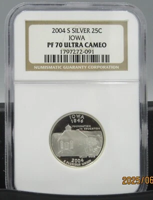 2004 S Iowa Silver NGC PF 70 UCAM - Image 1 of 2
