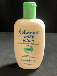 Johnsons Baby lotion with aloe vera/vitamin E 9oz Clinically Hypoallergenic-RARE - Picture 1 of 4