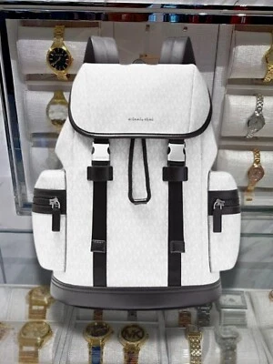 Michael Kors Cooper Men Women MK Signature Shoulder Travel Hiking Backpack Bag - Image 1 of 4