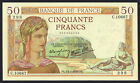 France 50 Francs #85b, SHARP, Clean Extremely Fine+ Note, Scarce
