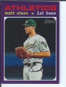 Matt Olson 2020 Topps Heritage Purple Chrome - Picture 1 of 1