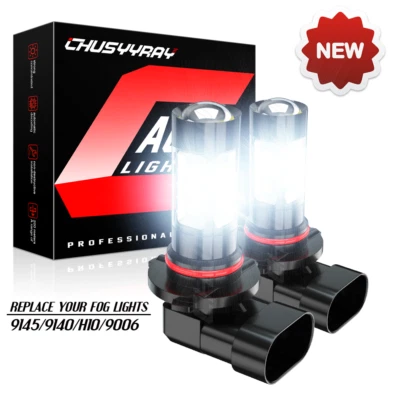 For Lexus IS250 IS350 2006 2007-2010 LED Fog Light Bulb 6000K White 9006/9145 - Image 1 of 4