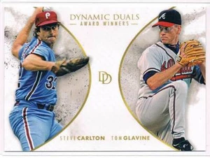 Steve Carlton & Tom Glavine CY Young DYNAMIC DUALS 2018 TOPPS ON-DEMAND - Foto 1 di 1