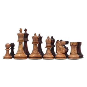 Fischer-Spassky / 1972 World Championship 3,75" Distressed/Mahagoni Stained Set - Bild 1 von 22