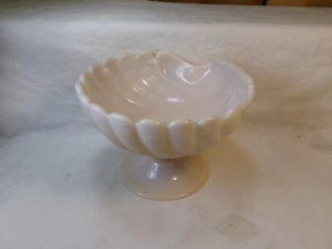 Vintage Cambridge Crown toskanisch rosa Muschel Standfuß Süßigkeiten Kompott Schale - Bild 1 von 4