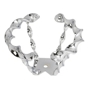 LOWRIDER BIKE HALF FLAT TWISTED STRAIGHT STEERING WHEEL CHROME NEW! - Picture 1 of 2