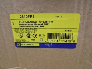 Square D 2510FR1 FHP Manual Starter Nema 7 & 9 Enclosure - Picture 1 of 9