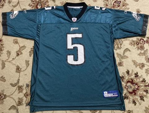 NFL PHILADELPHIA EAGLES JERSEY ORIGINAL REEBOK #5 McNABB SIZE XL Cover