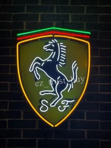 New Ferrari Prancing Horse F1 24" Neon Sign Light Lamp With HD Vivid Printing - Picture 1 of 4