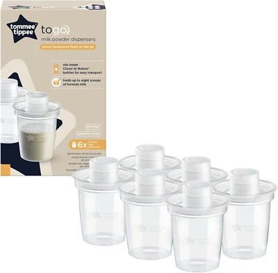 Tommee Tippee Milk Powder Dispensers, 6 Pack BRAND NEW FASRT DESPATCH