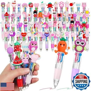 Humyoun 60 Pcs Fun Pens Bulk 4 in 1 Cute Kawaii Mini Ballpoint Ink Pens Multi - Picture 1 of 5