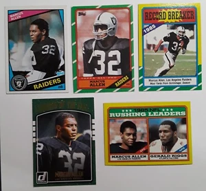 Marcus Allen Vintage Football Card Lot (5 ct) Los Angeles Raiders - Picture 1 of 2