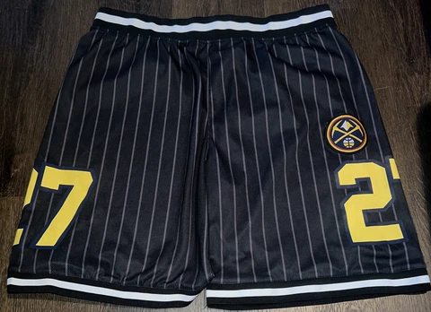 NBA Men’s Jamal Murray #27 Denver Nuggets Black  Basketball Gym Shorts Size XL Cover
