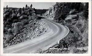 RPPC McDonald Pass Winding Road Jorud Real Photo Postcard - Picture 1 of 2