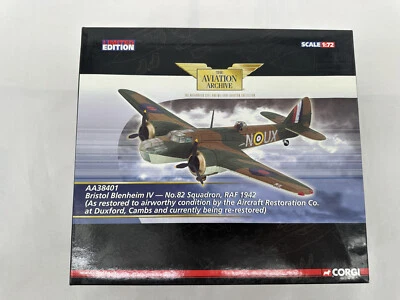 Corgi AA38401 1:72 Diecast Bristol Blenheim IV No. 82 Squadron RAF 1942 LE MIB - Image 1 of 4