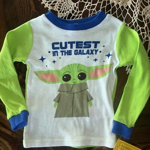 NWT Star Wars Baby Yoda Grogu "Cutest In The Galaxy" T-Shirt Toddler Unisex 2T - Picture 1 of 4