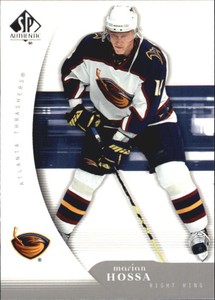 2005-06  SP Authentic Atlanta Thrashers Hockey Card #7 Marian Hossa