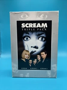 Scream Triple Pack (DVD, 2009, 3-Disc Set) Trilogy, Cox, Barrymore, Arquette, VG - Imagen 1 de 8