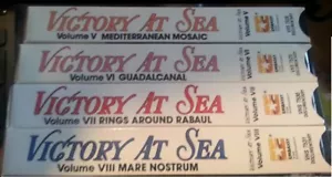 Victory at Sea 5-8 (4 VHS Set) Mediterranean, Guadalcanal, Rabaul, Mare Nostrum - Picture 1 of 1