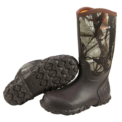 HISEA Men Rain Boots Waterproof Insulated Hunting Fishing Garden Mud Work Boot - Image 1 of 4