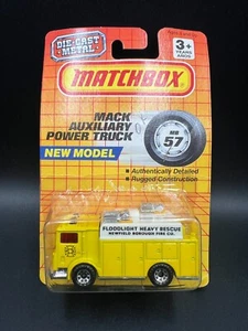 Matchbox Mack Auxiliary Power Truck gelb 1991 1-75 MB 57 neues Modell - Bild 1 von 3