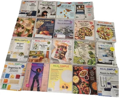 Real Simple Magazine Back Issues 19 Lot 2013 - 2023 Clean Organization Recipes - Image 1 of 2