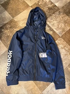 Reebok Windbreaker Rain Jacket Men's M Full-Zip Hooded New With Tags - Picture 1 of 3