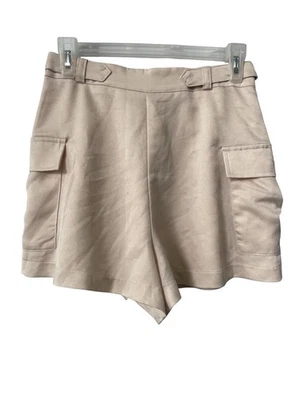 Mustard Seed Cargo Shorts Size Small Beige Flat Front Poly Neutral Summer Wear - Image 1 of 4