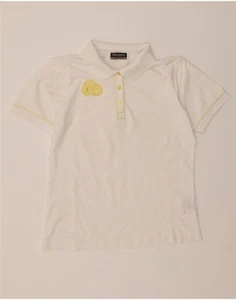 KAPPA Womens Polo Shirt UK 14 Medium White Cotton BB07 - Picture 1 of 3