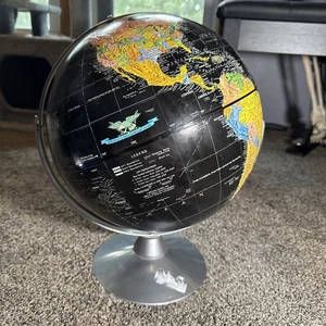 Vintage 50s 60s REPLOGLE 12 inch STARLIGHT GLOBE USSR Metal stand BLACK SEA 🌎 - Picture 1 of 6