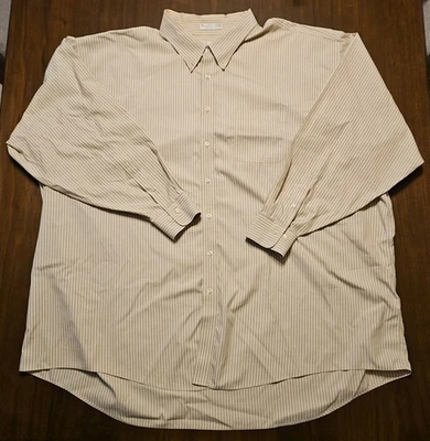 Camisa de vestir ENRO para hombre con botones 22-37/38 alta tostada a rayas años 80 2 capas sin planchar Foto 1 de 4