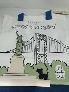 Brand New Radley New Jersey - Medium Open Top Canvas Bag - Natural - Picture 1 of 3