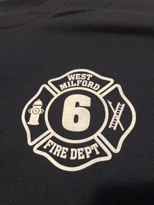 Feuerwehr T-Shirt Gr. XL dunkelblau West Milford NJ FD T-Shirt Engine 6 - Bild 1 von 5