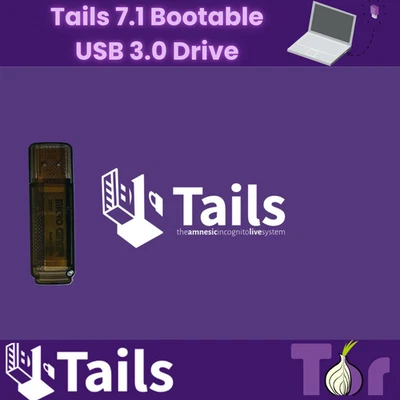 Tails Linux 7.1 Bootable | USB 3.0 32GB | Secure Anonymous OS for Privacy - Image 1 of 2