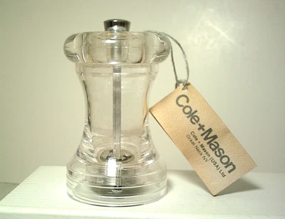 Cole & Mason 4" Pepper Grinder Mill Acrylic NEW England Classic Design - Image 1 of 4
