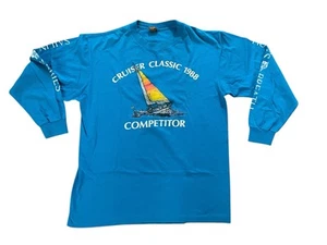 VTG 80’s Long Sleeve XL T Shirt Hogs Breath Saloon Sailing Series Distressed - Picture 1 of 8