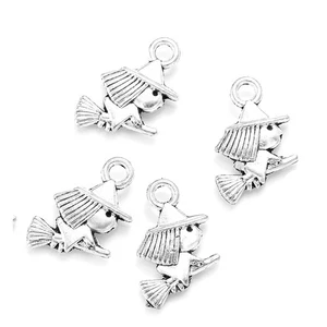 Blau 200 Stck. Hexe Charms zum Selbermachen Schmuckherstellung Anhänger Antik Silber - Bild 1 von 1