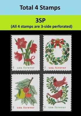 US 6033-6036 Holiday Cheer F 3SP single set 4 MNH 2025 - Image 1 of 4