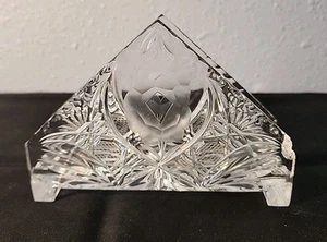 Servilletero de cristal vintage con patas de rosa esmerilado - Imagen 1 de 7