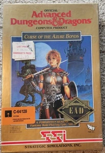 New Sealed Dungeons and Dragons Curse of the Azure Bonds, Commodore 64/128 Rare - Picture 1 of 3