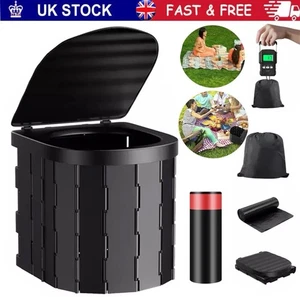 Faltbarer Toilettenwagen Outdoor Reise Töpfchen Tragbar für Camping Wandern Strand + 20 Tasche - Bild 1 von 5