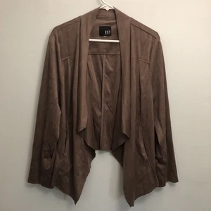 Chaqueta abierta Kut From The Kloth para mujer de gamuza de cuero real talla XL LEER*  - Imagen 1 de 9