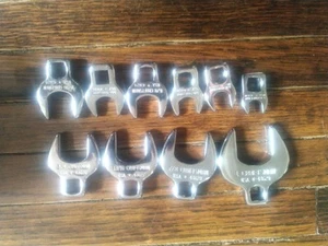 Craftsman USA 10-Piece SAE Crow Foot Wrench Set 3/8"-1" - Picture 1 of 5