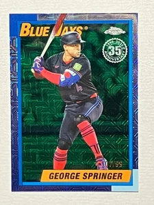 2025 Topps Update Mojo Refractor Green George Springer 7/99 Toronto Blue Jays - Picture 1 of 2