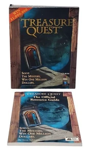 Treasure Quest PC CD-ROM Game Big Box 1996 Vintage Rare Puzzle Retro With Guide - Picture 1 of 22