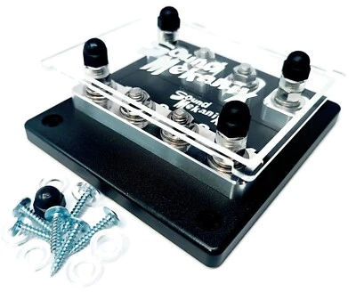 Heavy Duty Quad (4 Spot) Linked ANL Fuse Holder -Unbreakable Base- Made in USA - Image 1 of 2