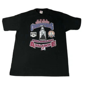 Camiseta 2001 Colorado Avalanche Western Conference Champions Truefan talla grande - Imagen 1 de 8