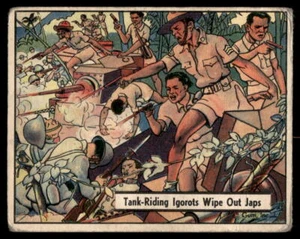 War Gum #53 1942 Tank-Riding Igorots Wipe Out Japs en muy buen estado-en muy buen estado - Imagen 1 de 2
