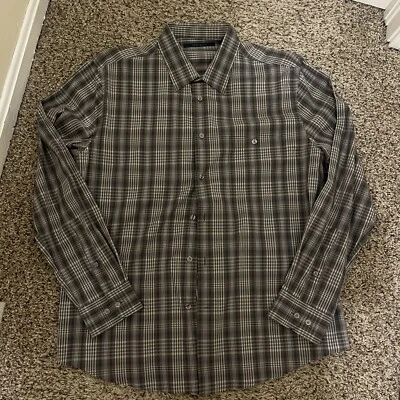 Perry Ellis Shirt Adult XL Gray Button Up Long Sleeve Shirt - Image 1 of 3